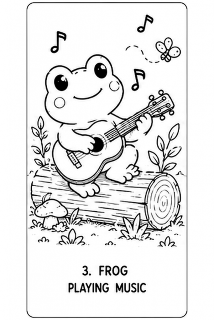 colouring pages of frog