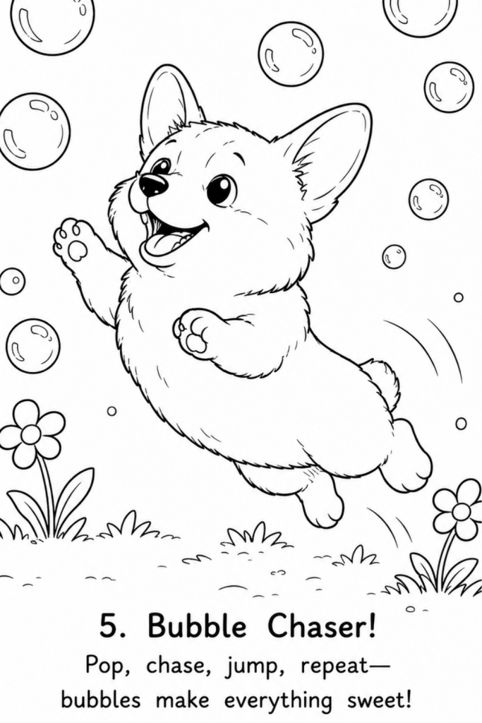 Corgi colouring pages cute Corgi colouring pages