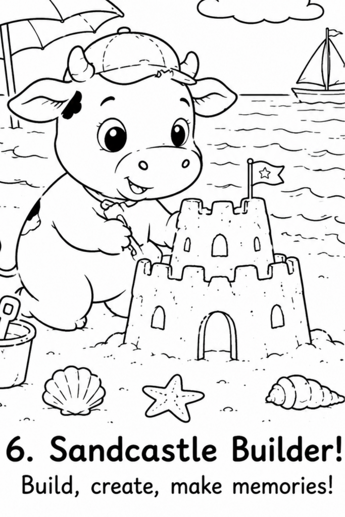 cute Cow colouring pages