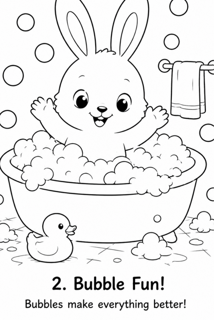 cute bunny colouring pages