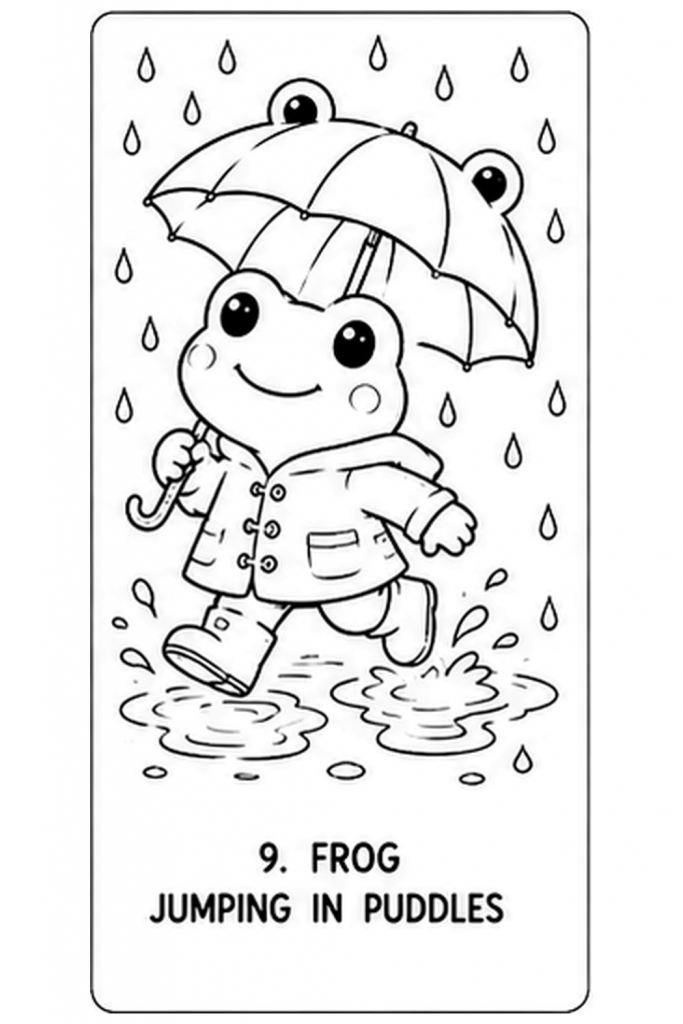 cute frog colouring pages