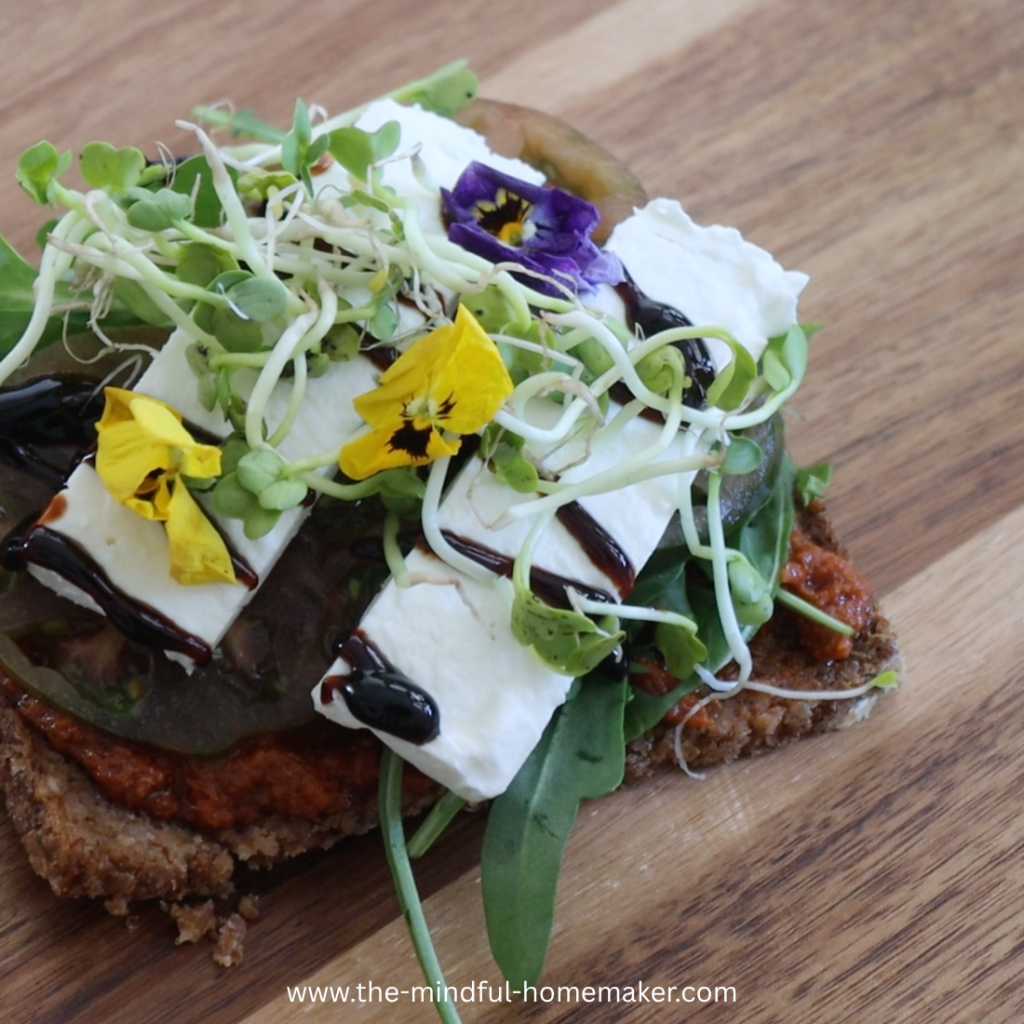 Healthy tomato feta open sandwich feta tomato pesto sandwich