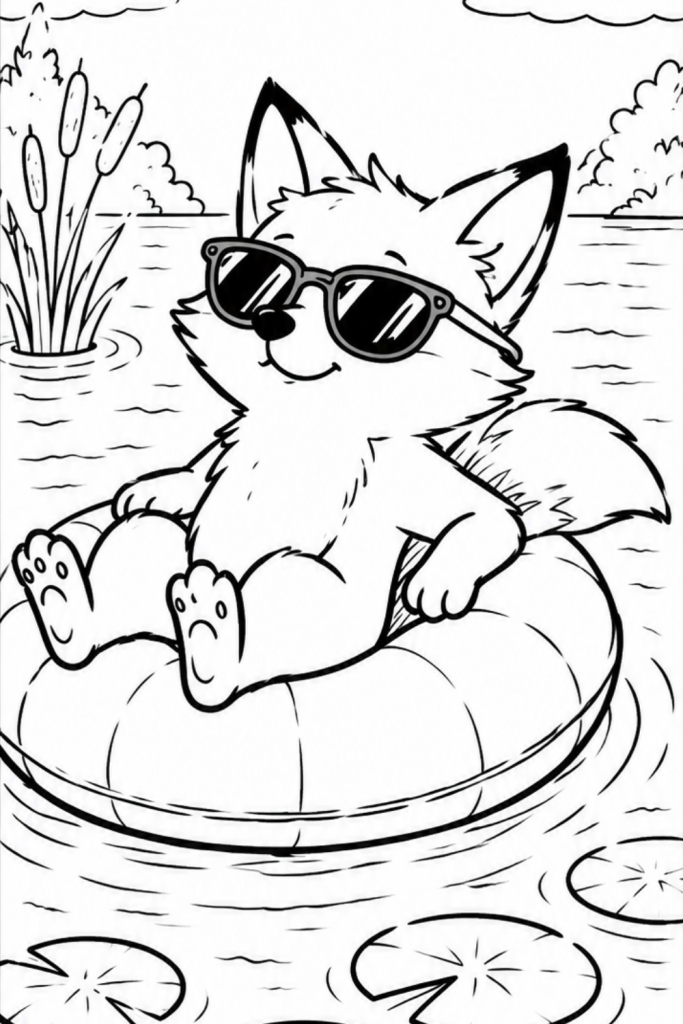 fox colouring pages fox colouring pages
