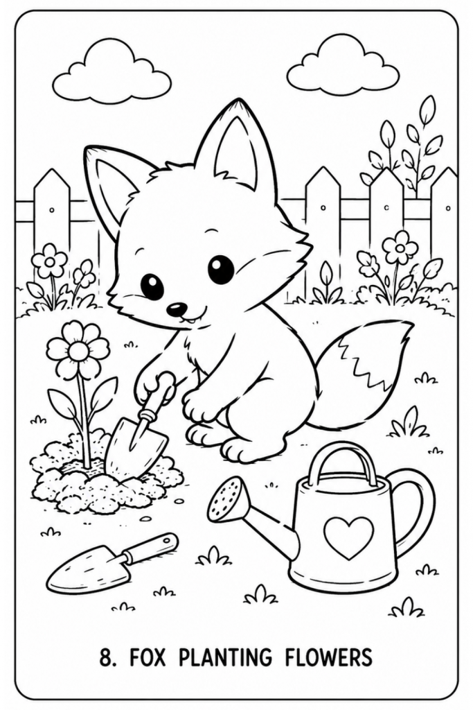 fox colouring pages fox colouring sheet (2)