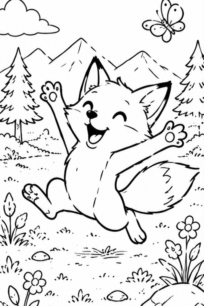 fox colouring pages fox colouring worksheet