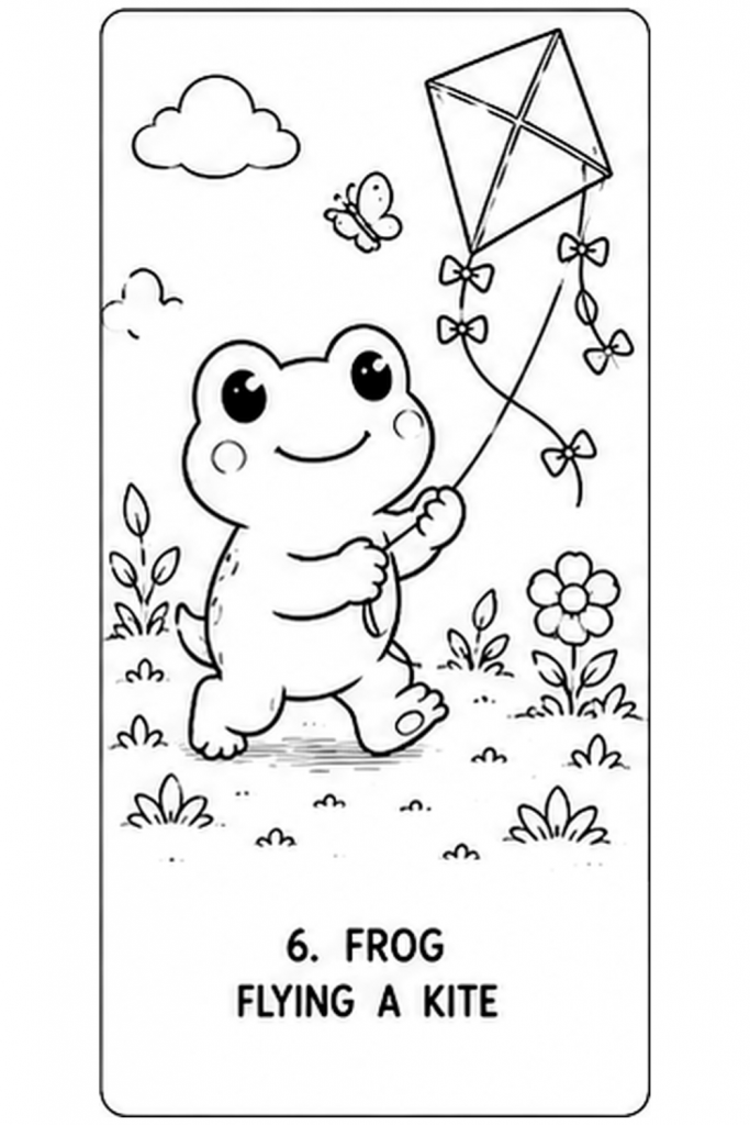 frog colouring page (2)