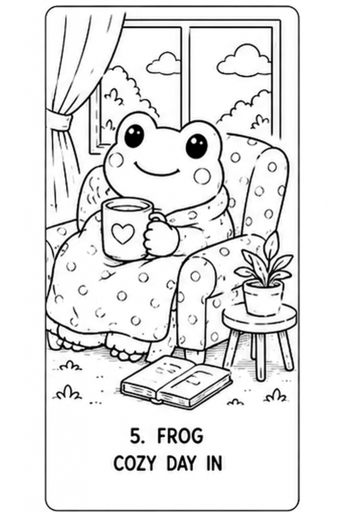 frog colouring pages for kids