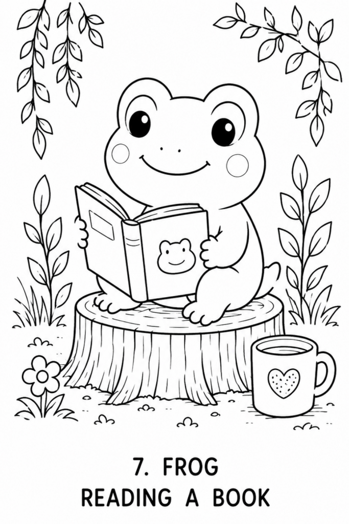 frog colouring pictures