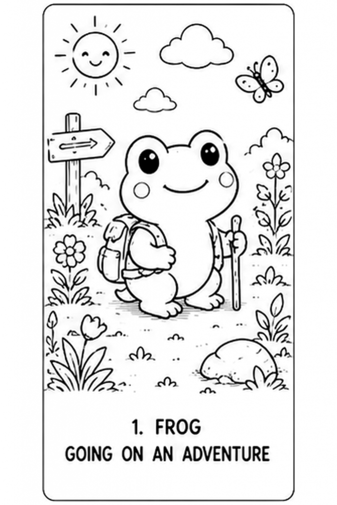 frog colouring sheet