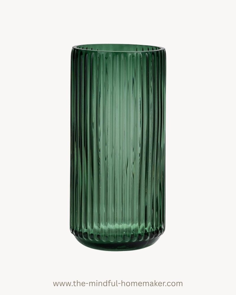 green vase