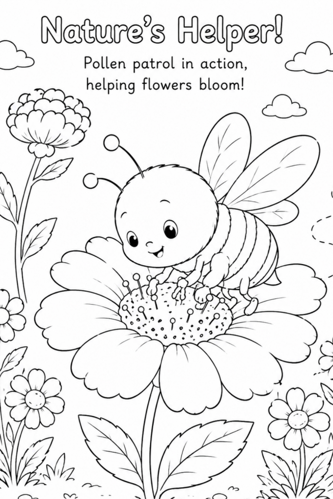 honey bee colouring pages