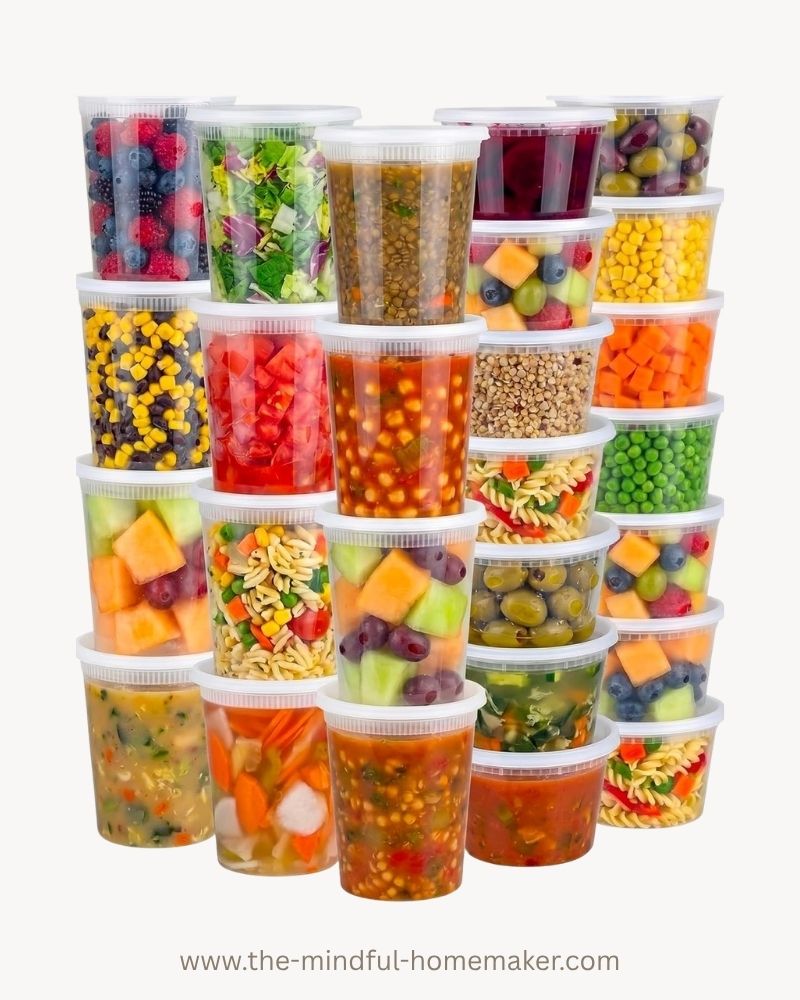meal prep and pantry round containers