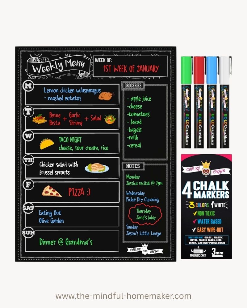 menu planning board