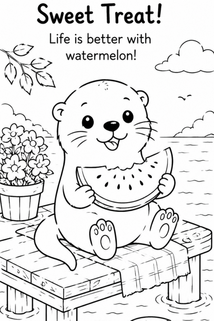 otter colouring pages otter colouring book