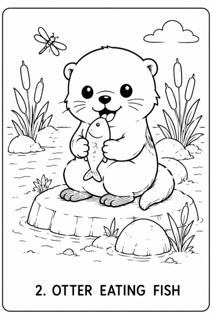 otter colouring pages otter colouring page (3)