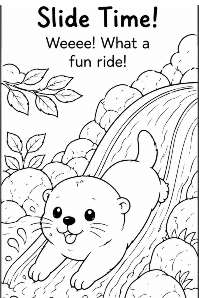 otter colouring pages otter colouring pages