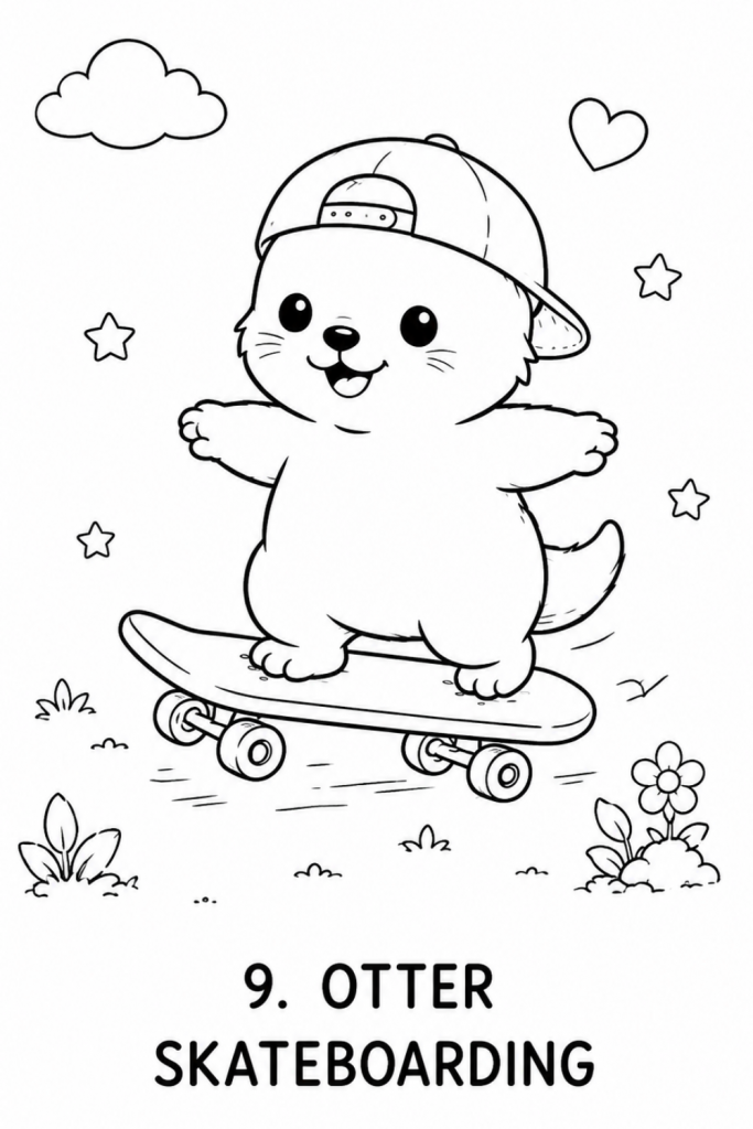 otter colouring pages otter colouring pages in