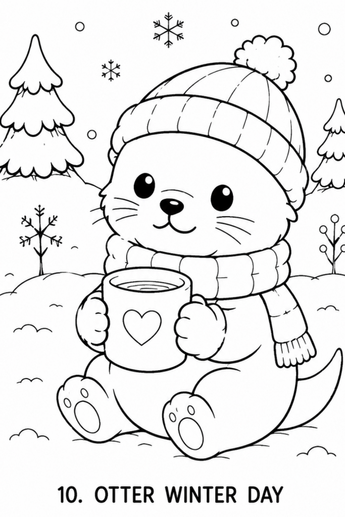 otter colouring pages otter colouring picture