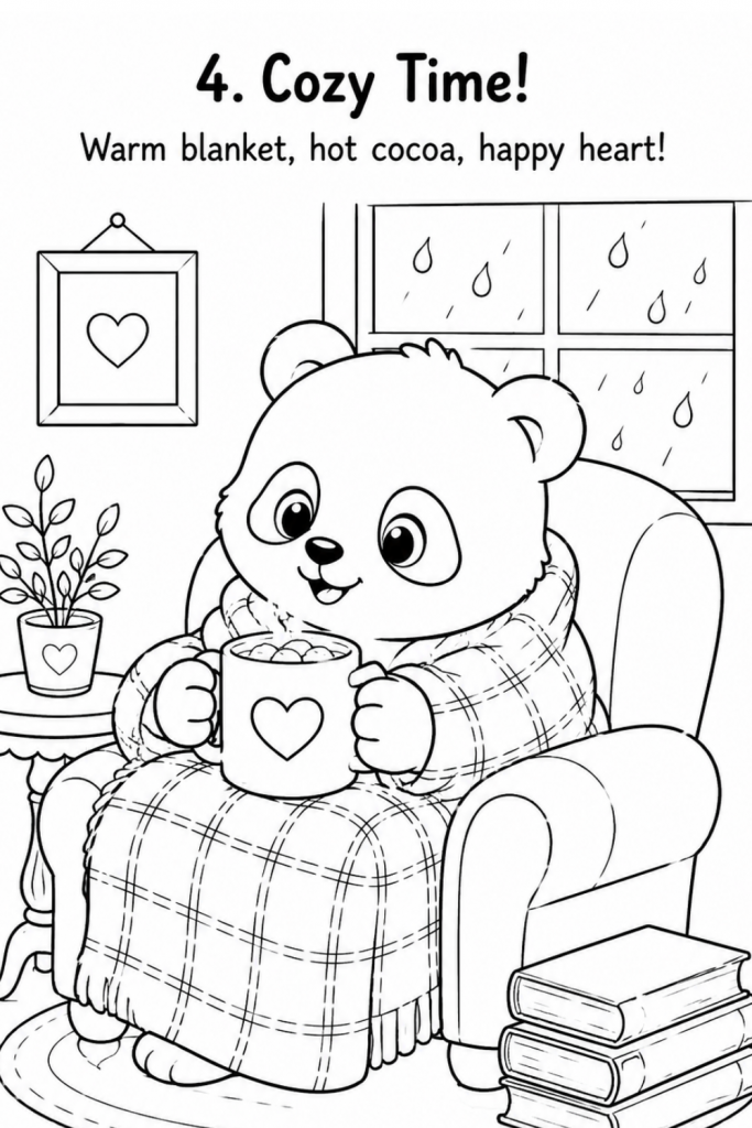 panda colouring pages in