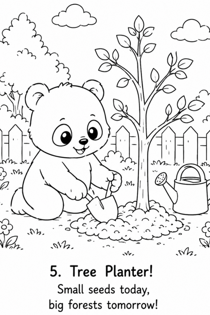 panda colouring picture