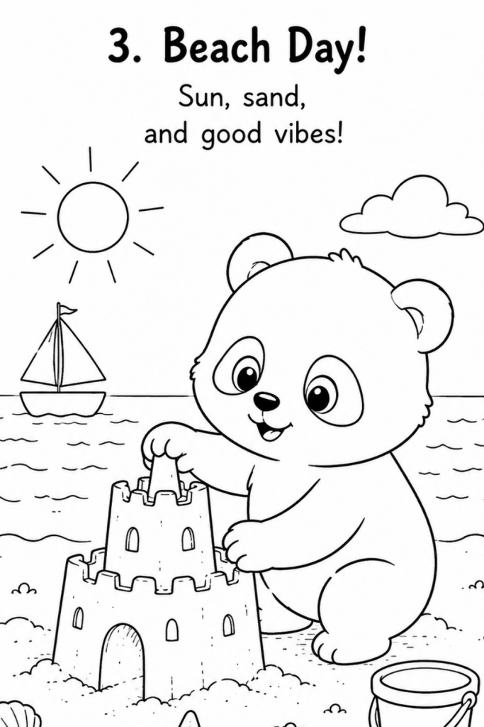 panda colouring pictures