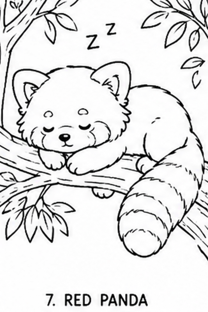 red panda colouring sheet (2)