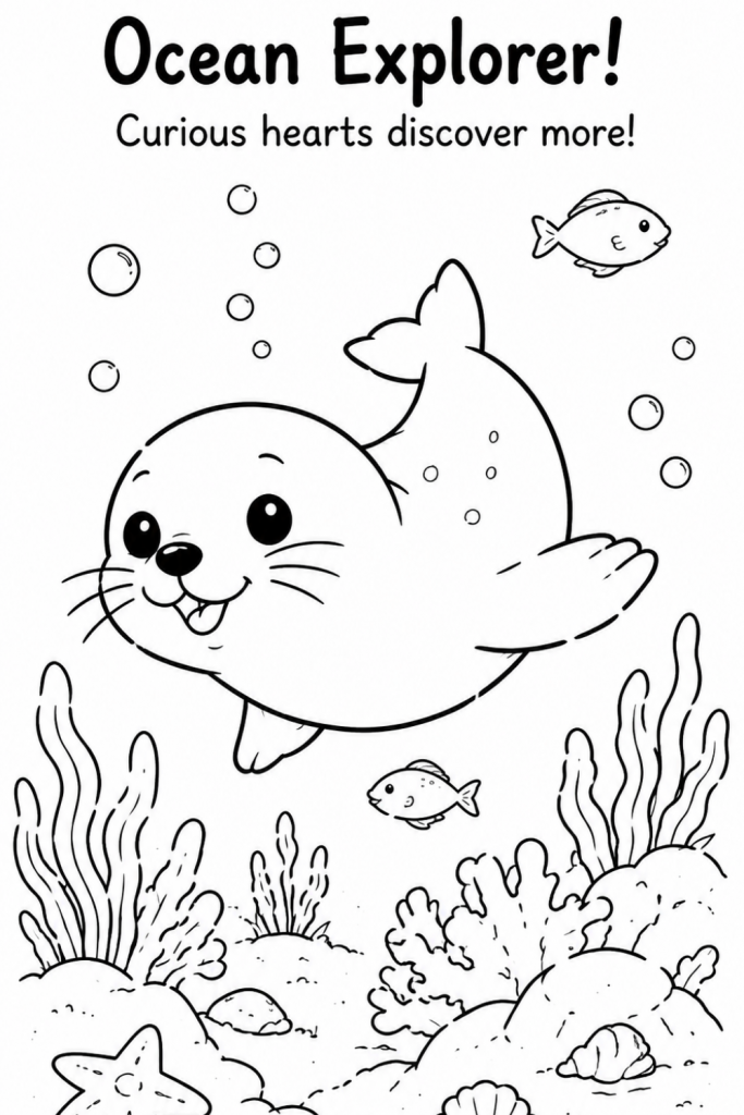seal colouring book