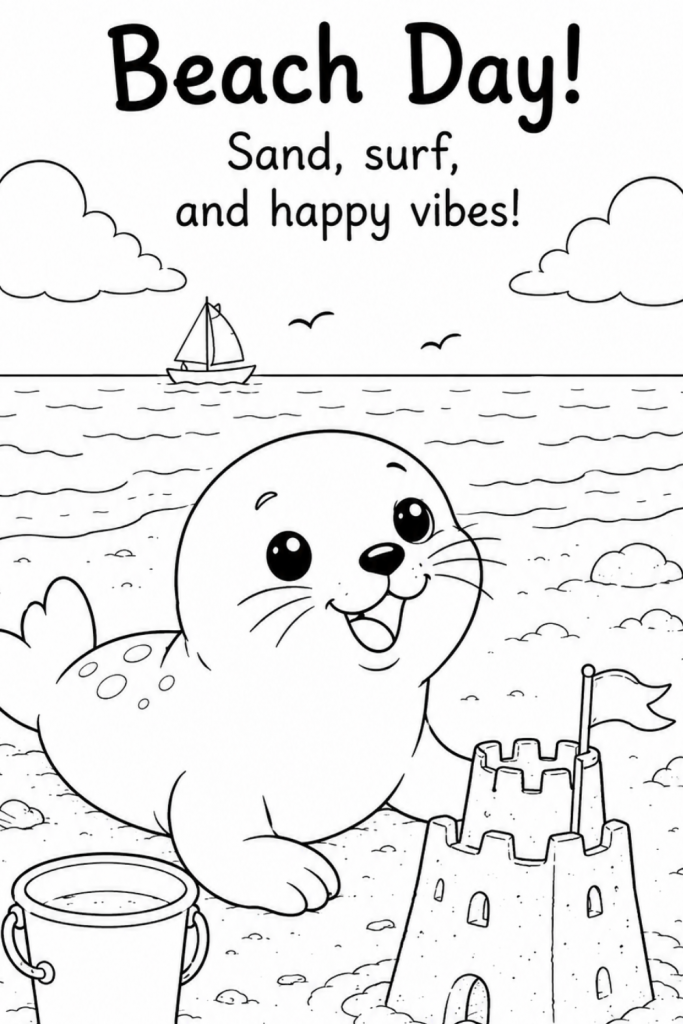 seal colouring page