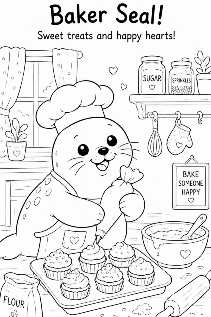 seal colouring pages