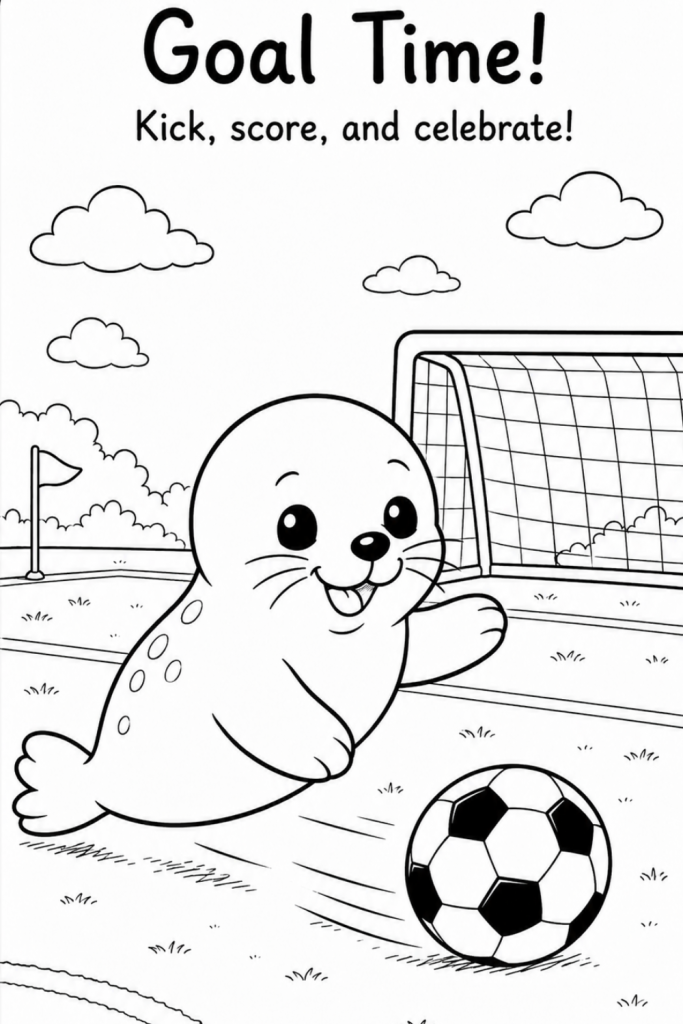 seal colouring pages for kids