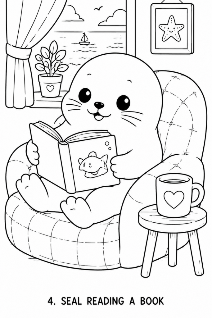 seal colouring picture