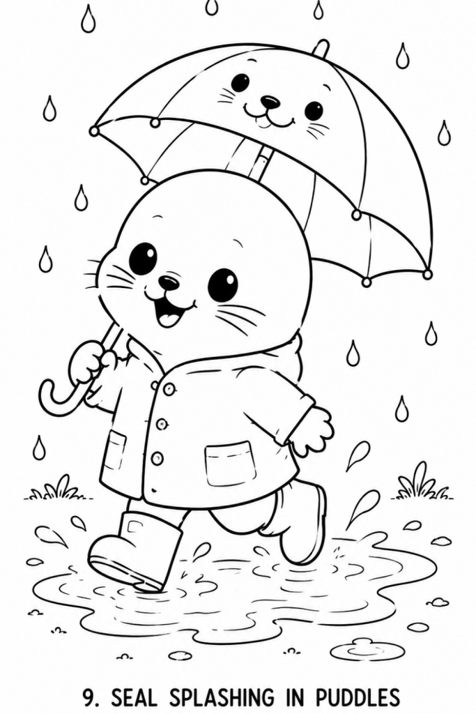 seal colouring pictures