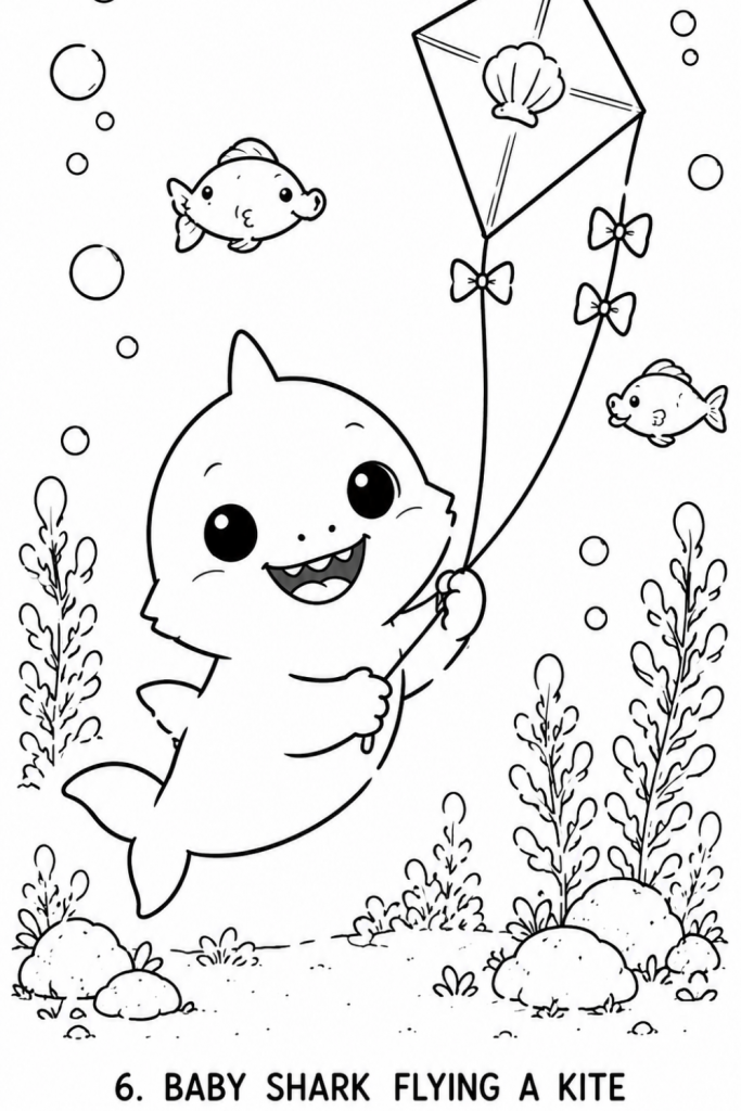 shark colouring worksheet