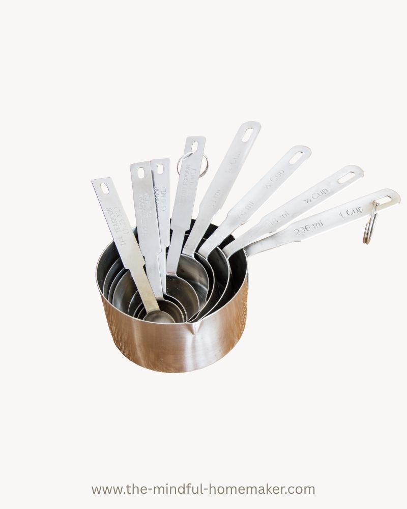 steel measuring cups
