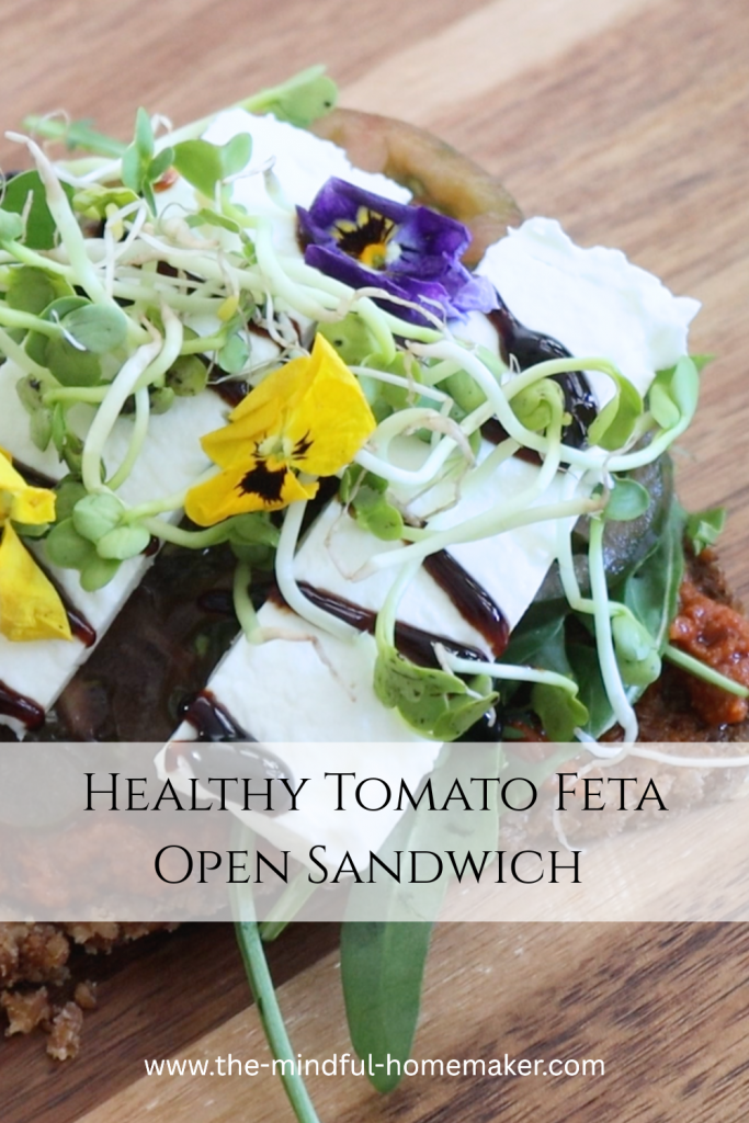 Healthy tomato feta open sandwich Healthy tomato feta open sandwich