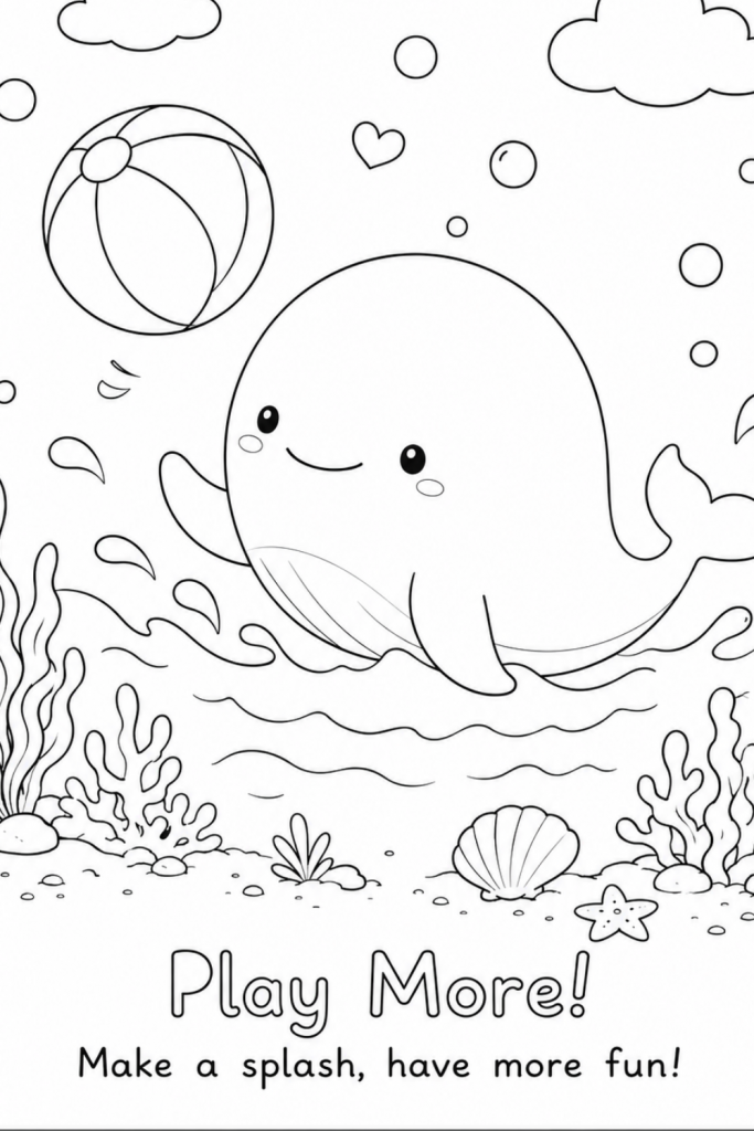 whale colouring pages