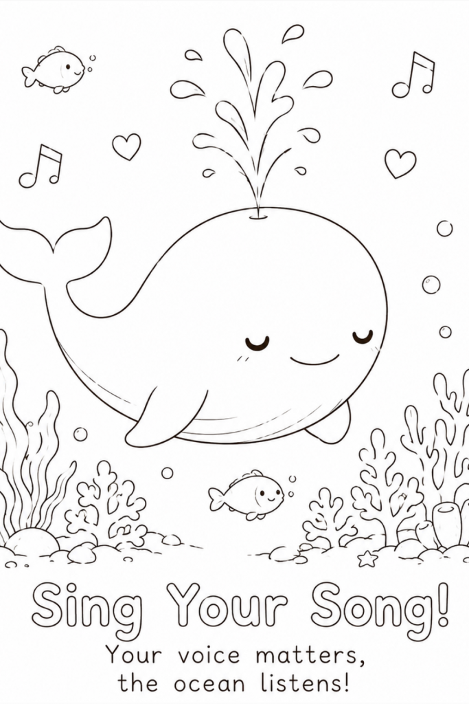 whale colouring pages free template