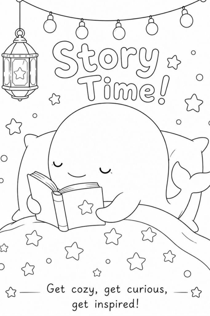 whale colouring picture