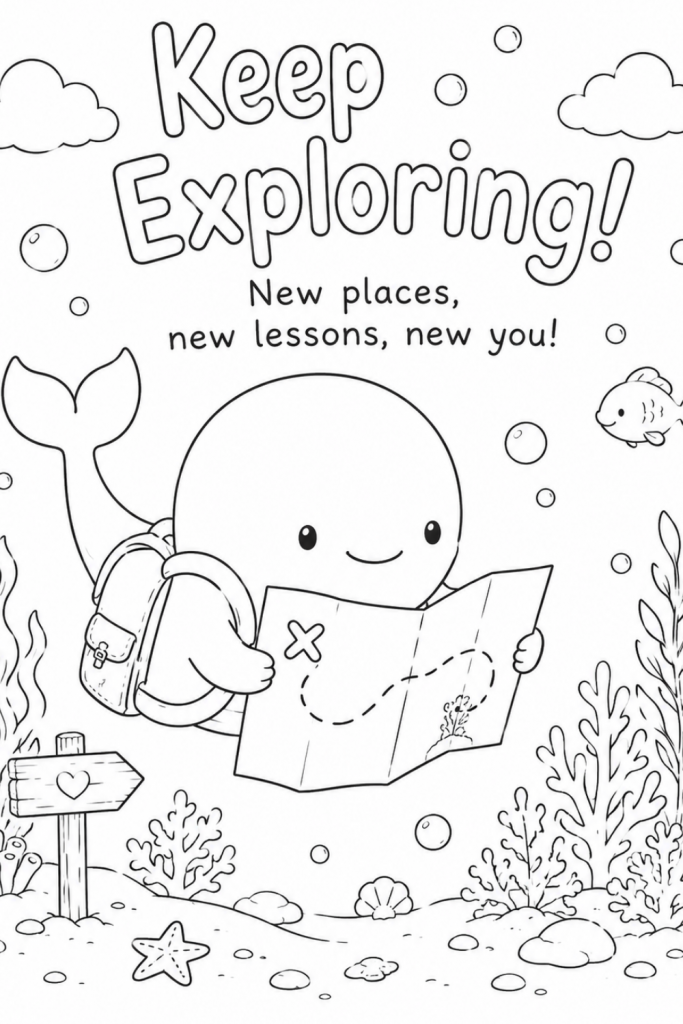 whale colouring worksheet