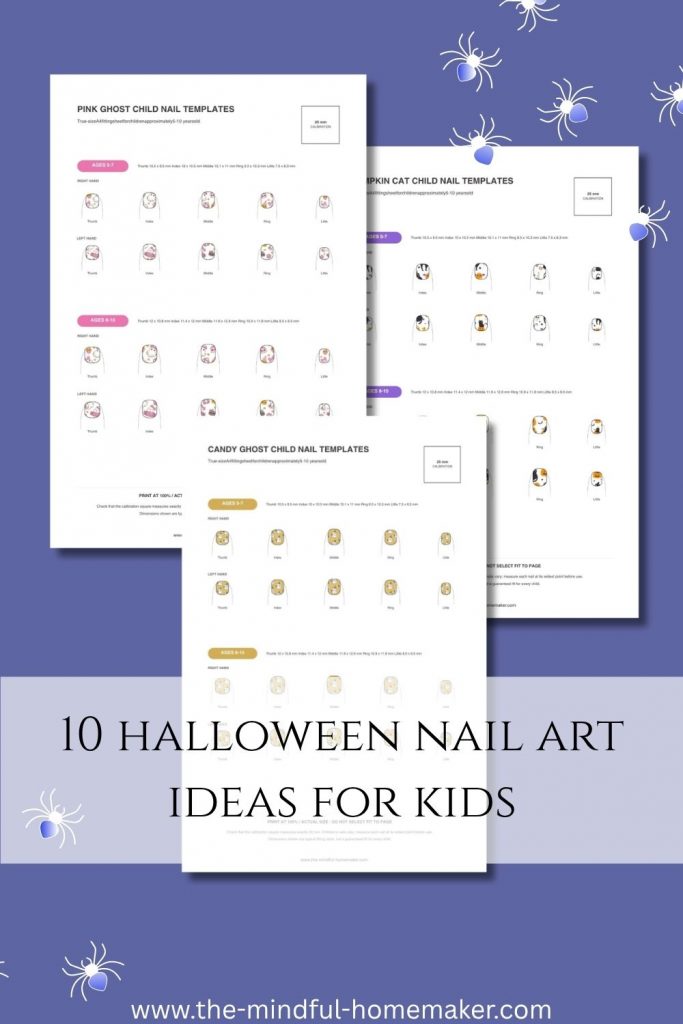 Halloween nail art template