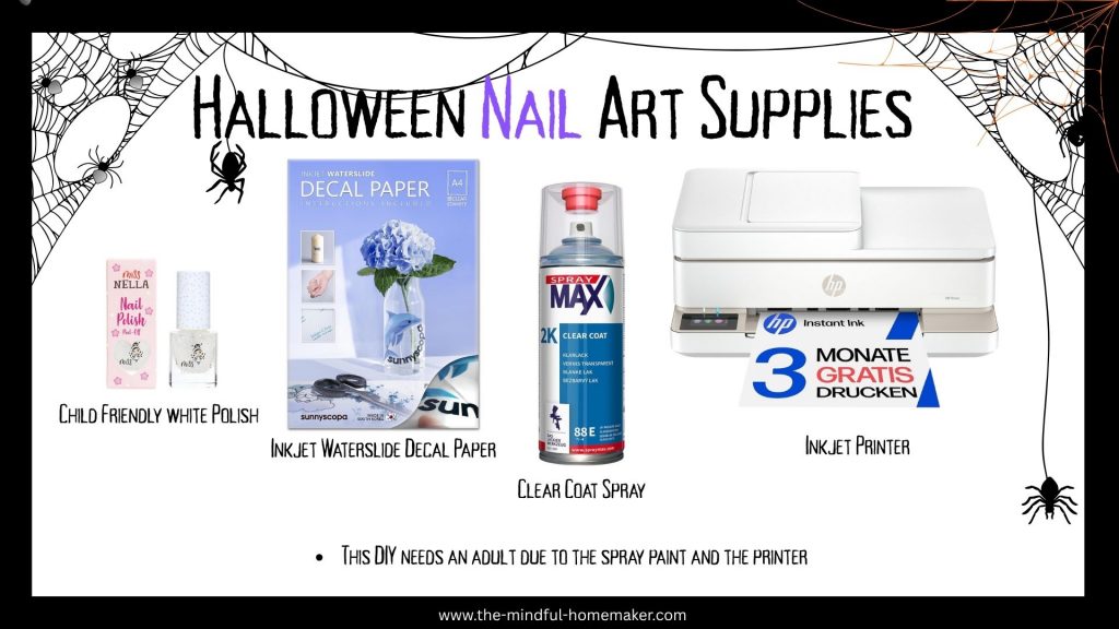 10 Halloween nail art ideas for kids Supplies for halloween nail art