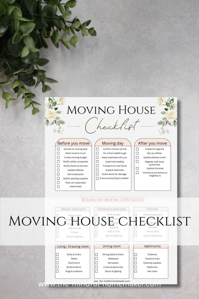 moving house checklist