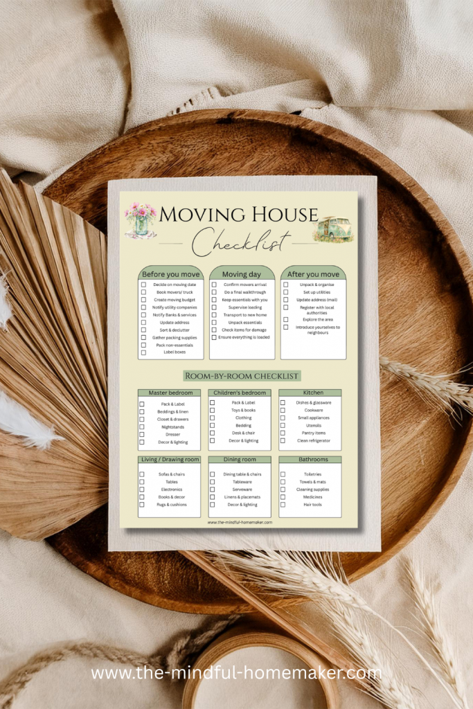 moving house checklist Australia