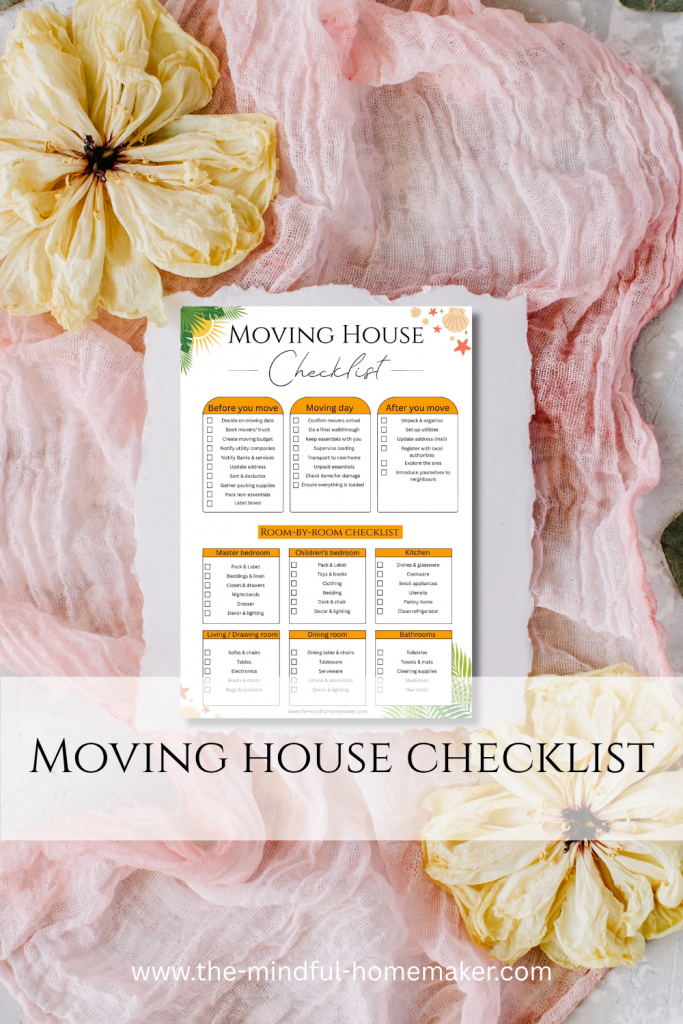 moving house checklist change of address