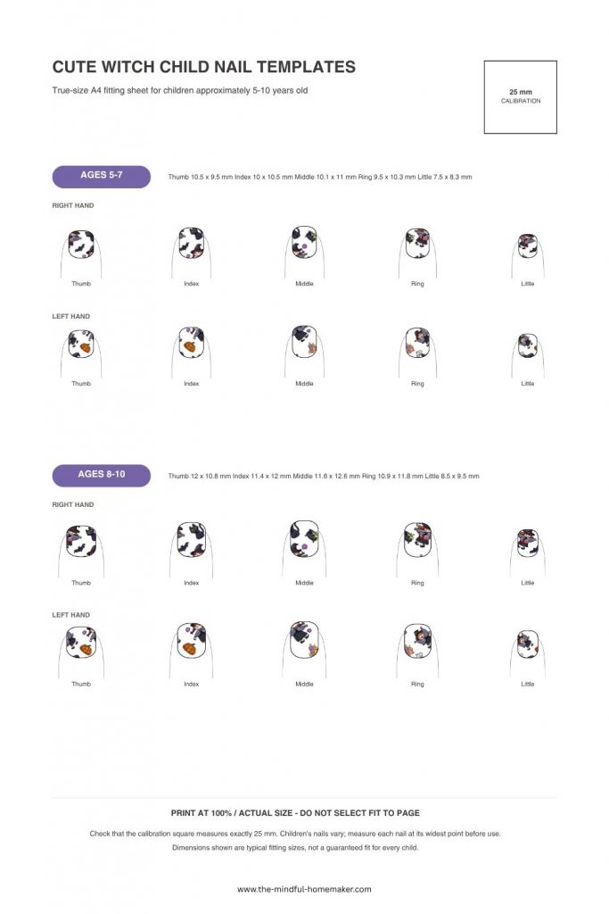 printable nail art for kids