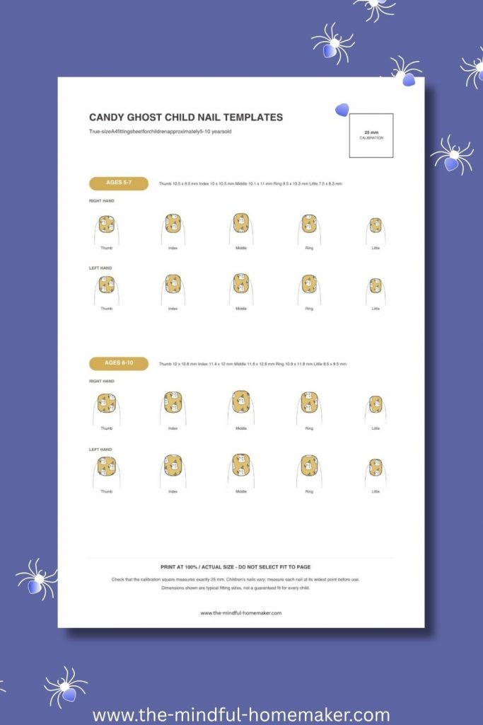 printable nail art template